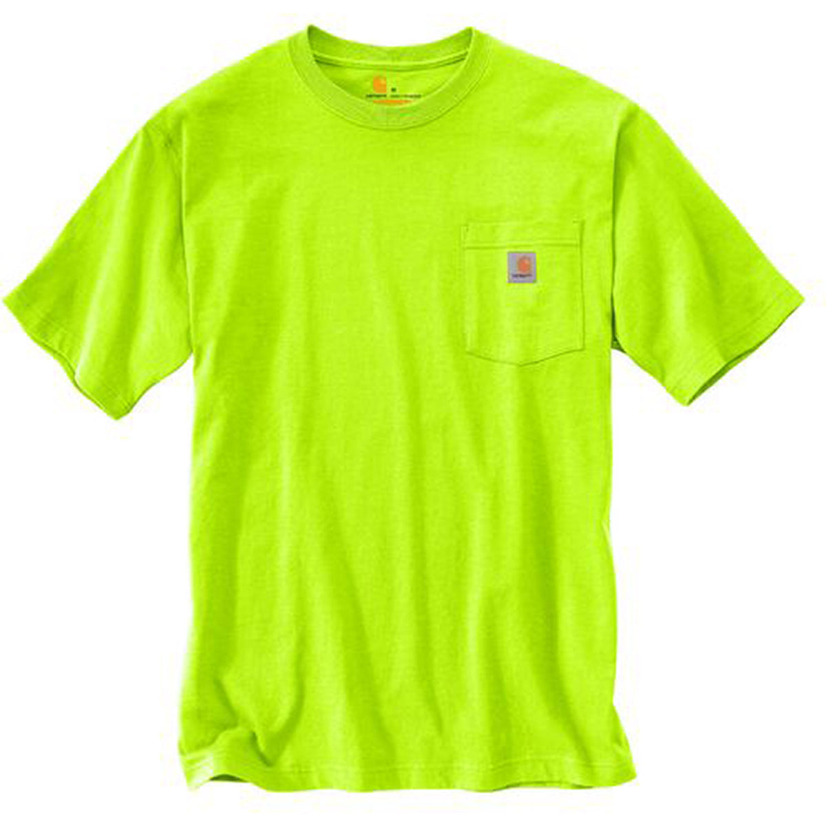 Carhartt Men&#39;s Short Sleeve Pocket T-Shirt_Bright Lime - Work World - Workwear, Work Boots, Safety Gear