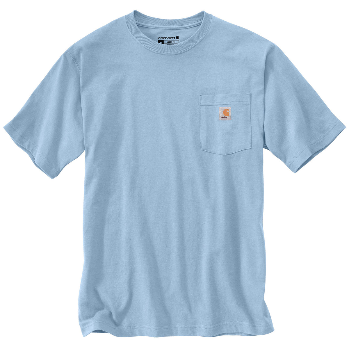 Carhartt Men&#39;s Short Sleeve Pocket T-Shirt_Fog Blue - Work World - Workwear, Work Boots, Safety Gear