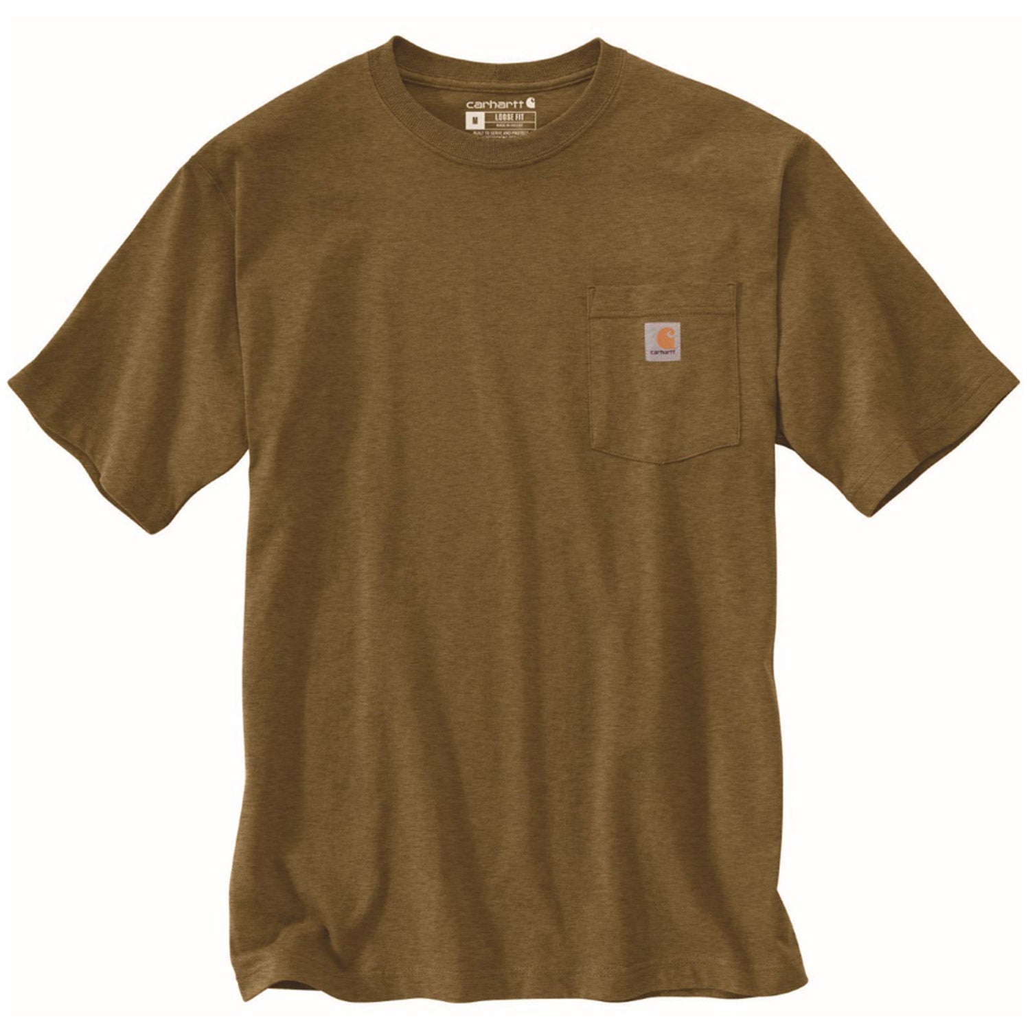 Carhartt Men's Short Sleeve Pocket T-Shirt_Oiled Walnut Heather - Work World - Workwear, Work Boots, Safety Gear