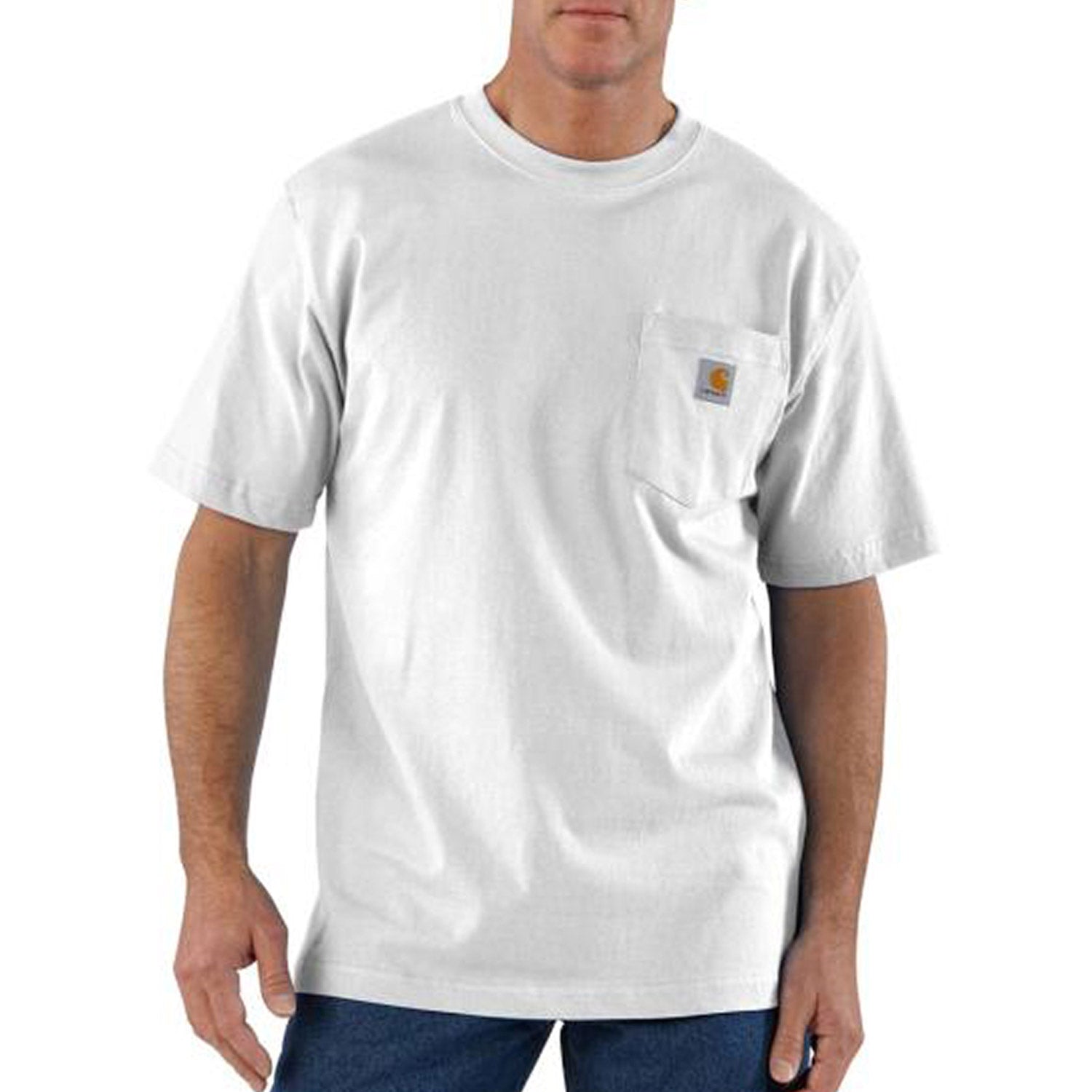 Carhartt Men's Short Sleeve Pocket T-Shirt_White - Work World - Workwear, Work Boots, Safety Gear
