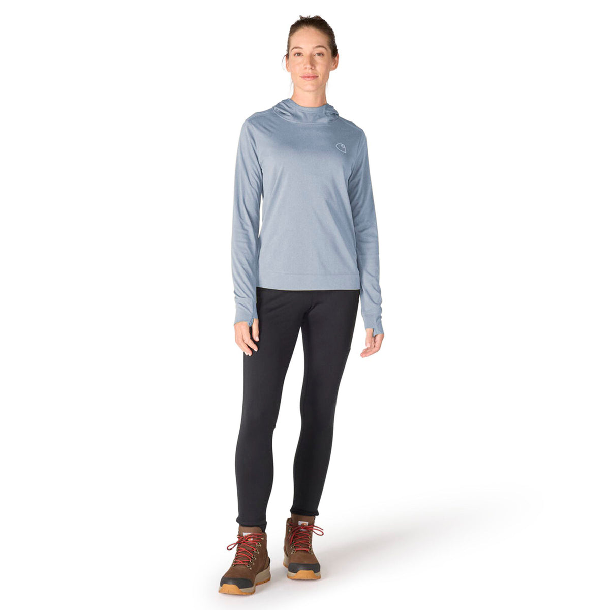 Carhartt Women's Force Sun Defender Relaxed Fit Long Sleeve Graphic Hooded T-Shirt Long Sleeve T-Shirts Carhartt