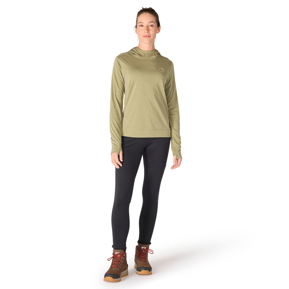 Carhartt Women's Force Sun Defender Relaxed Fit Long Sleeve Graphic Hooded T-Shirt Long Sleeve T-Shirts Carhartt