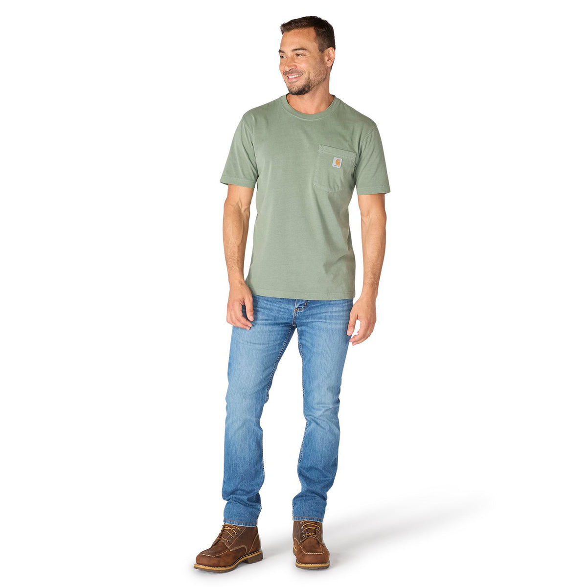 Carhartt Men's Re-Engineered Garment Dyed Pocket Short Sleeve T-Shirt- - Work World - Workwear, Work Boots, Safety Gear
