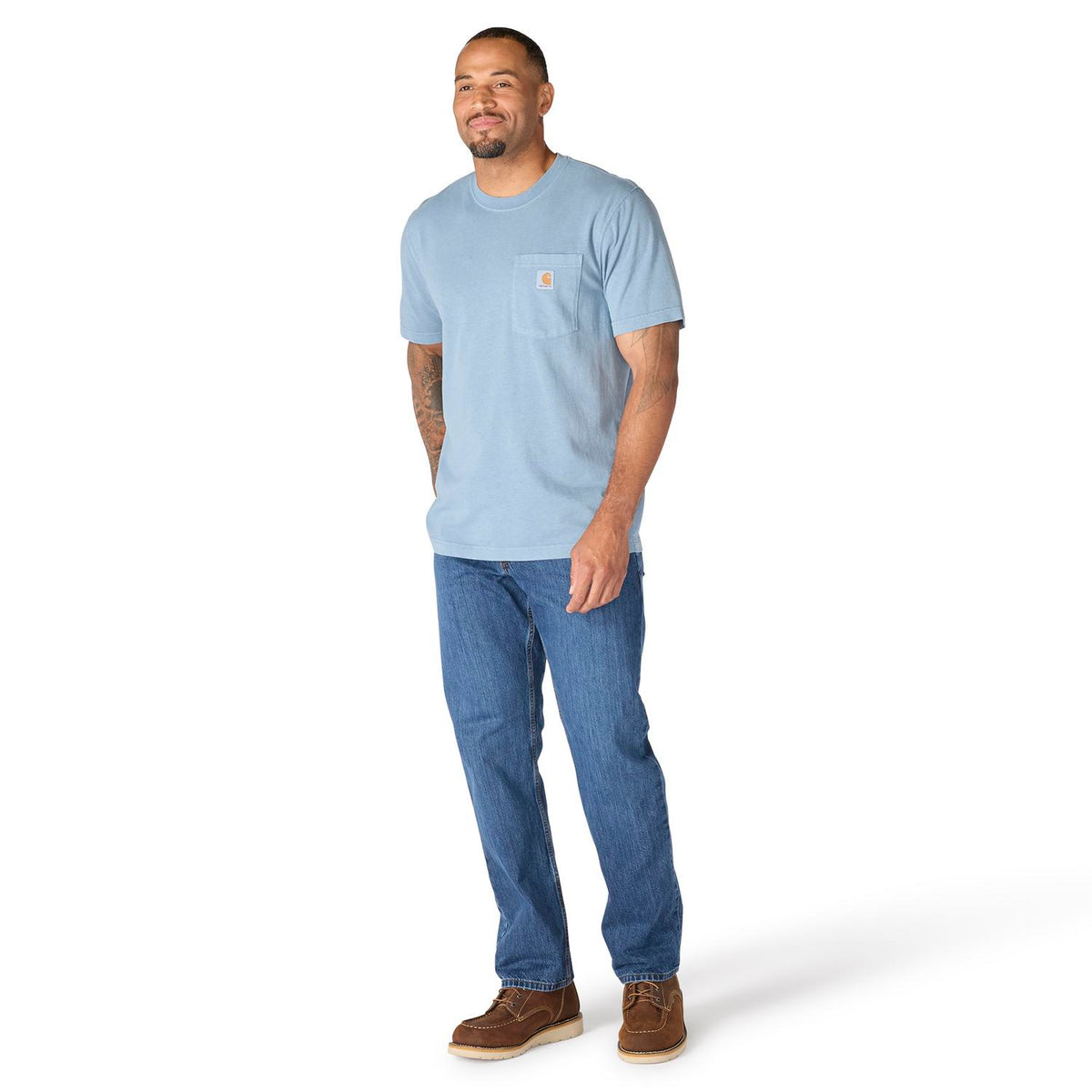 Carhartt Men's Re-Engineered Garment Dyed Pocket Short Sleeve T-Shirt- - Work World - Workwear, Work Boots, Safety Gear