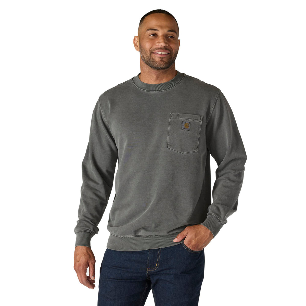 Carhartt Men's Durham Garment Dyed Crewneck Sweatshirt Sweatshirts & Hoodies Carhartt Shadow 2XL Reg
