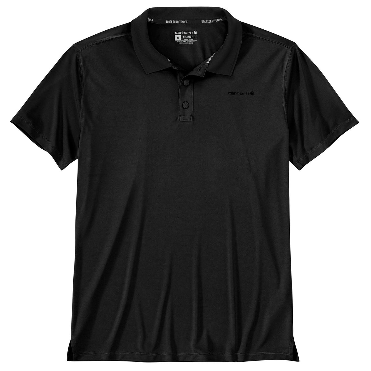 Carhartt Men's Force Sun Defender™ Relaxed Logo Polo Work Shirts Carhartt Black 2XL Reg