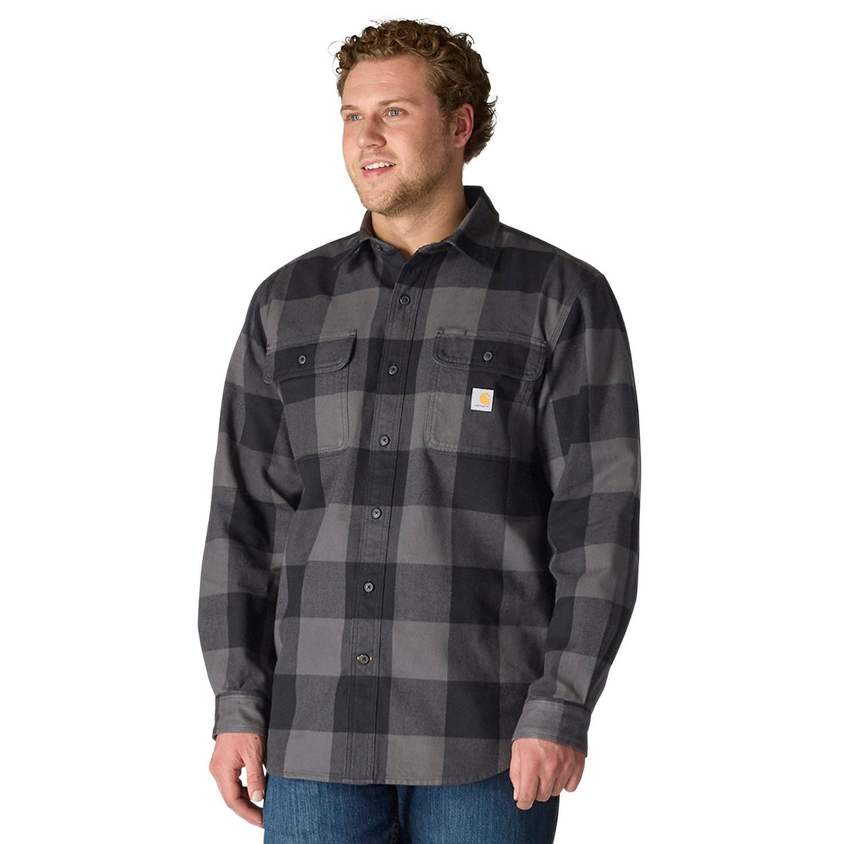 Carhartt Men's Loose Fit Heavyweight Long Sleeve Flannel Plaid Work Shirt Work Shirts Carhartt