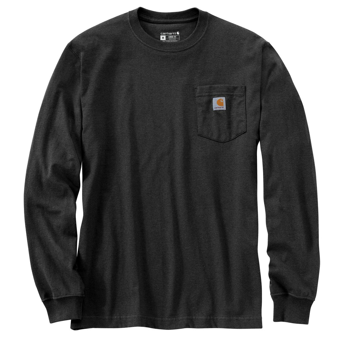 Carhartt Men's Loose Fit Heavyweight Long-Sleeve Pocket Deer Graphic T-Shirt