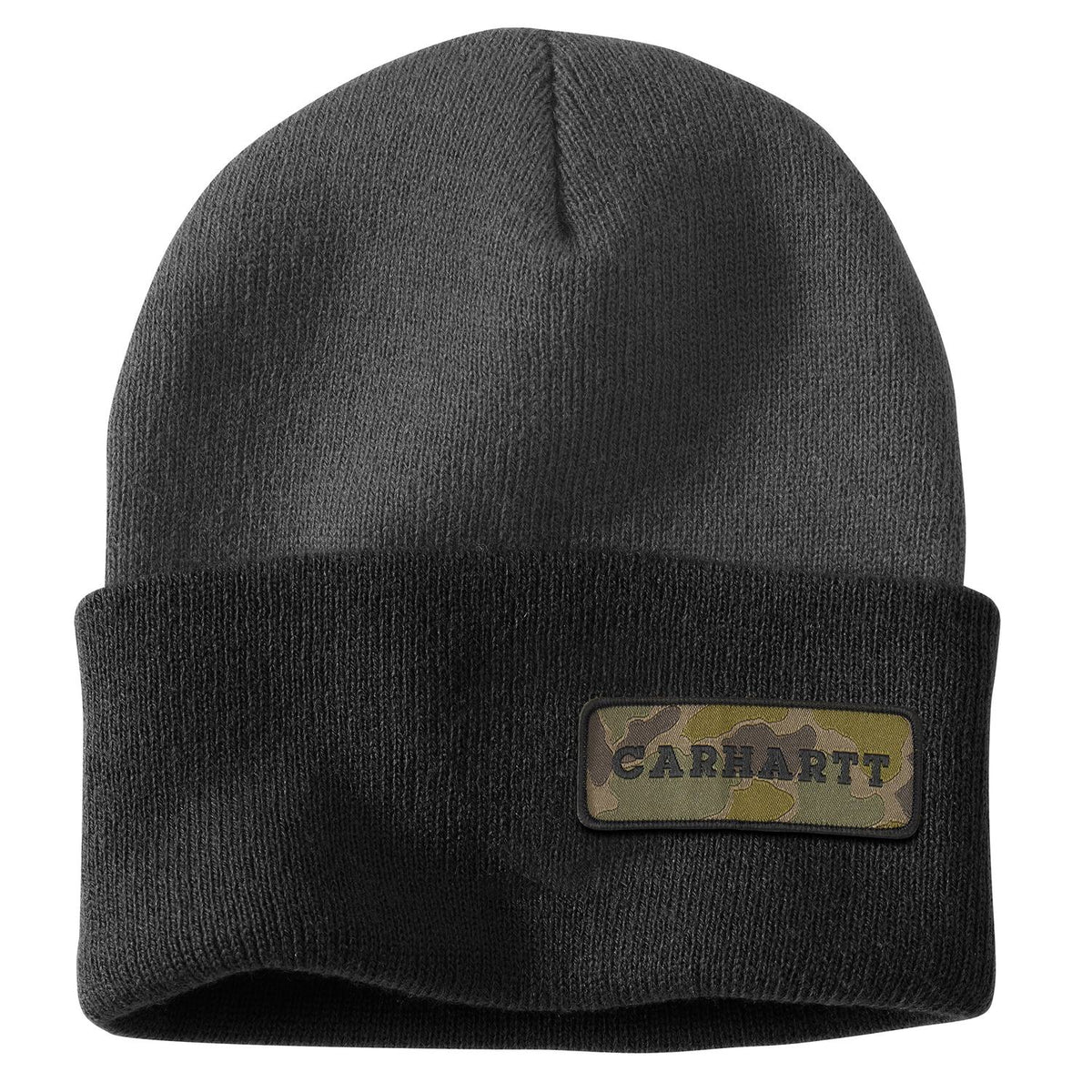 Carhartt Rib Knit Cuffed Camo Patch Beanie