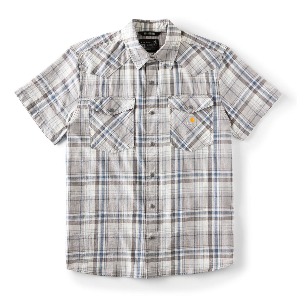 Carhartt Men's Montana Bozeman Relaxed Short Sleeve Plaid Shirt - Work World - Workwear, Work Boots, Safety Gear