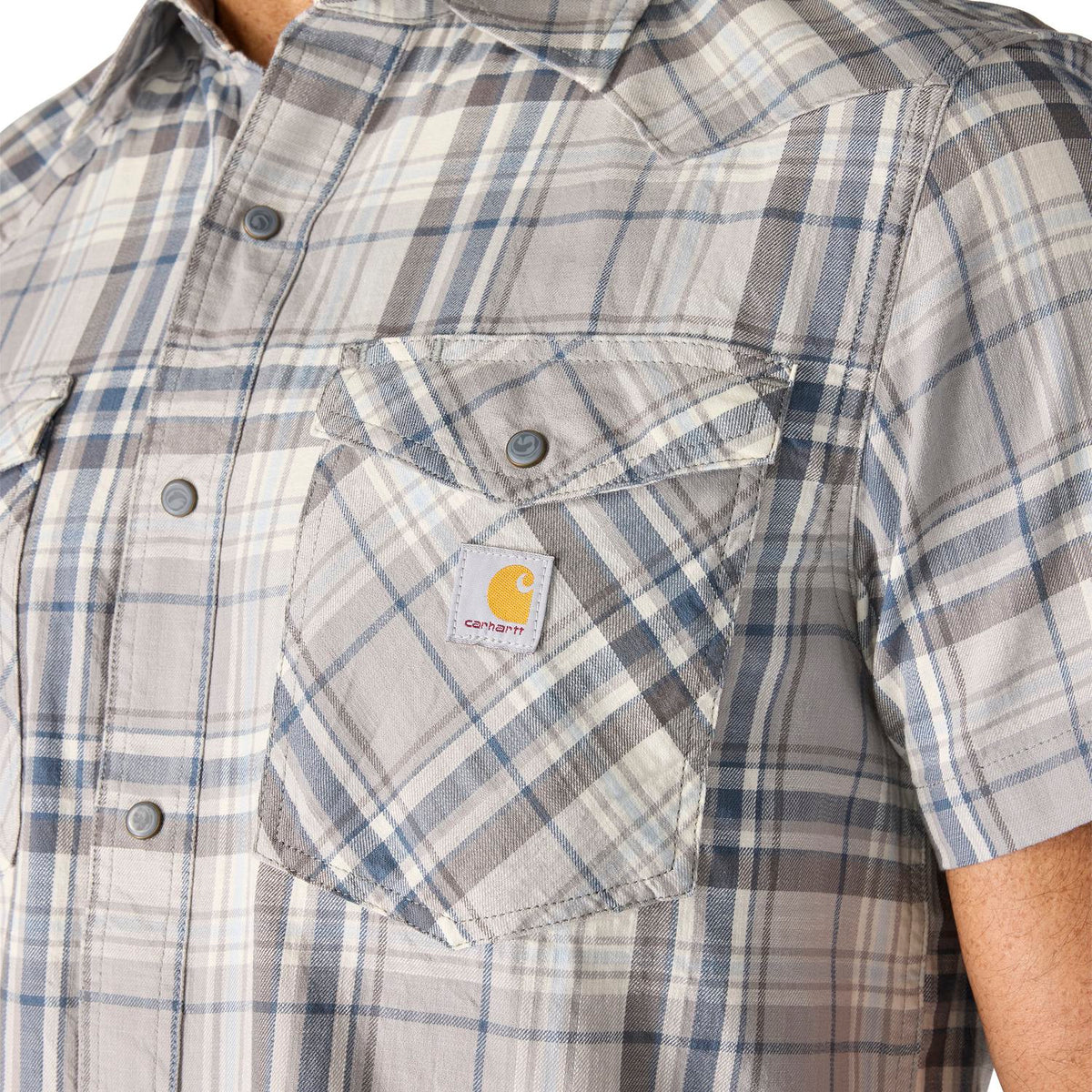 Carhartt Men's Montana Bozeman Relaxed Short Sleeve Plaid Shirt - Work World - Workwear, Work Boots, Safety Gear