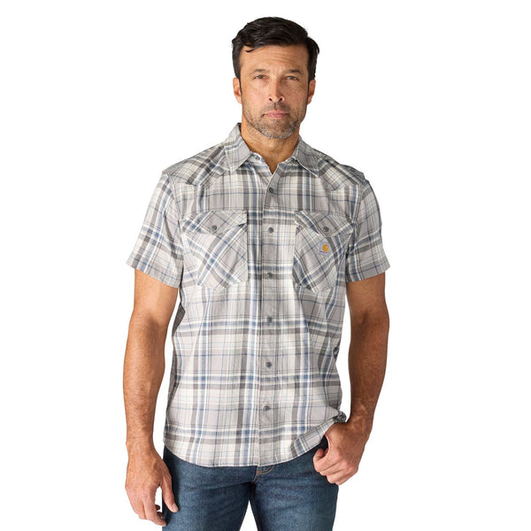 Carhartt Men's Montana Bozeman Relaxed Short Sleeve Plaid Shirt - Work World - Workwear, Work Boots, Safety Gear