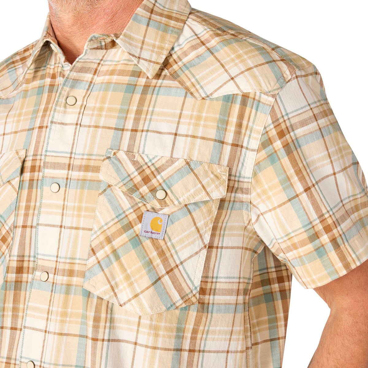 Carhartt Men's Montana Bozeman Relaxed Short Sleeve Plaid Shirt - Work World - Workwear, Work Boots, Safety Gear