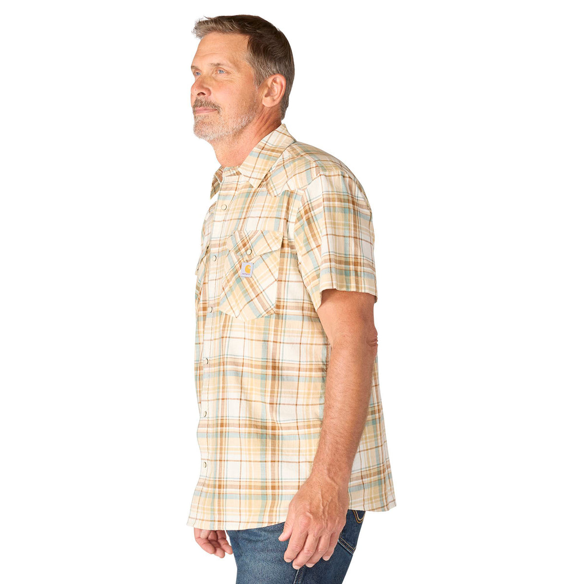 Carhartt Men's Montana Bozeman Relaxed Short Sleeve Plaid Shirt - Work World - Workwear, Work Boots, Safety Gear