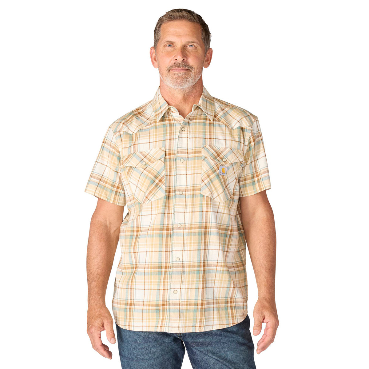 Carhartt Men's Montana Bozeman Relaxed Short Sleeve Plaid Shirt - Work World - Workwear, Work Boots, Safety Gear