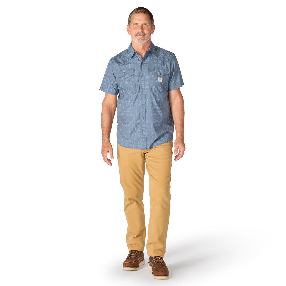 Carhartt Men's Montana Bozeman Relaxed Short Sleeve Plaid Shirt - Work World - Workwear, Work Boots, Safety Gear