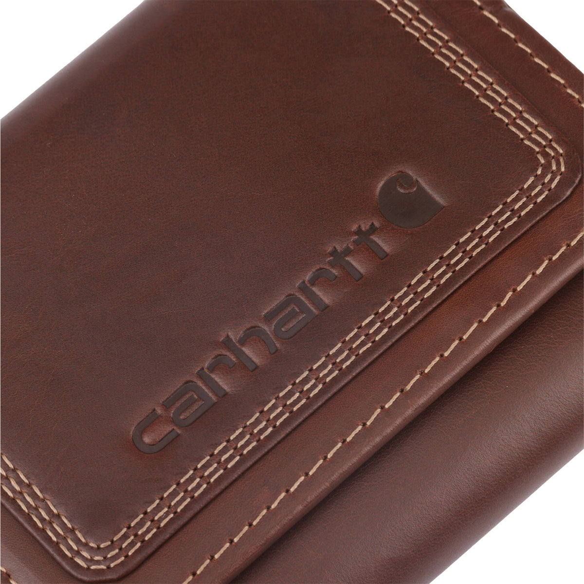 Carhartt Leather Triple-Stitched Trifold Wallet