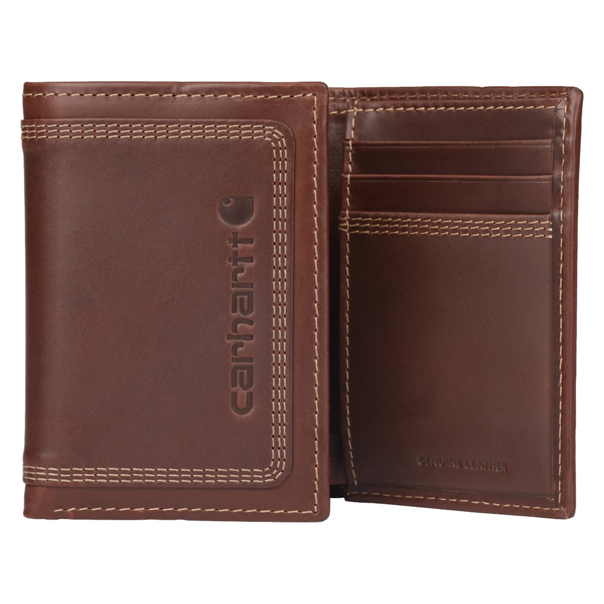 Carhartt Leather Triple-Stitched Trifold Wallet Wallets Carhartt