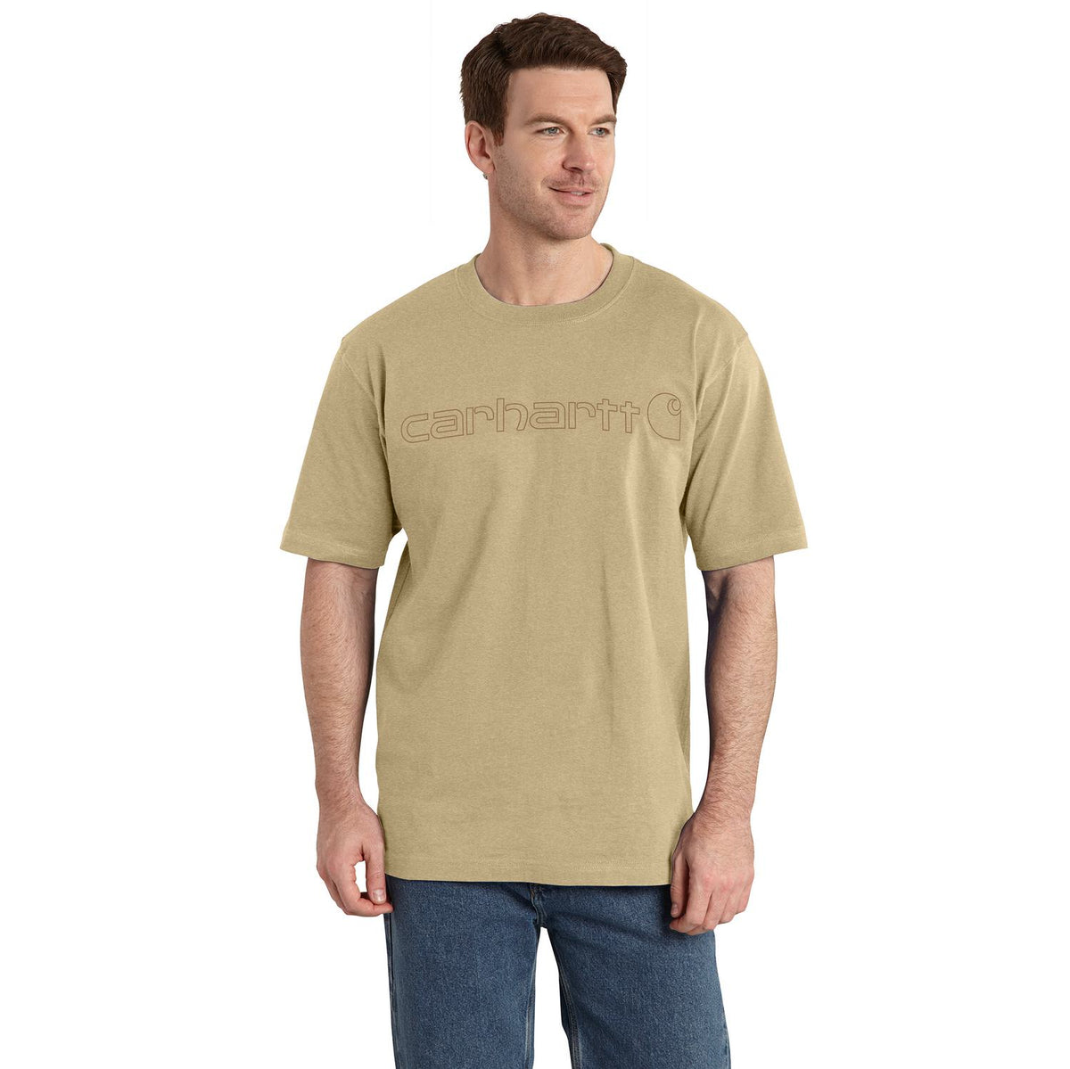 Carhartt Men's Dearborn Loose Logo T-Shirt T-Shirts Carhartt Beach Heather 2XL Reg