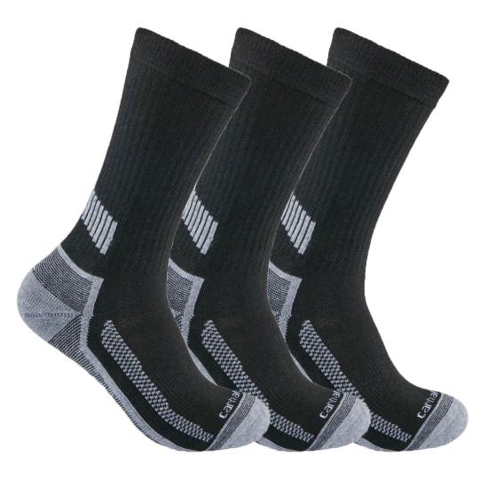 Carhartt Men&#39;s Force® Midweight Crew Sock 3-Pack - Work World - Workwear, Work Boots, Safety Gear