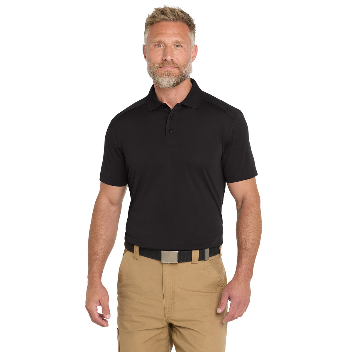Cornerstone Men's Select Lightweight Snag-Proof Polo Work Shirts Cornerstone Black 2XL Reg
