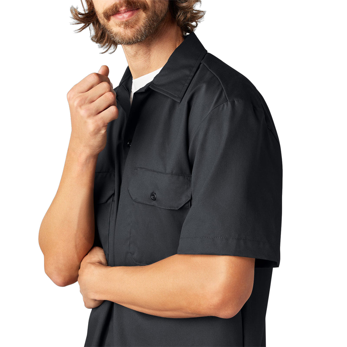 Dickies Men's FLEX Relaxed Fit Short Sleeve Work Shirt
