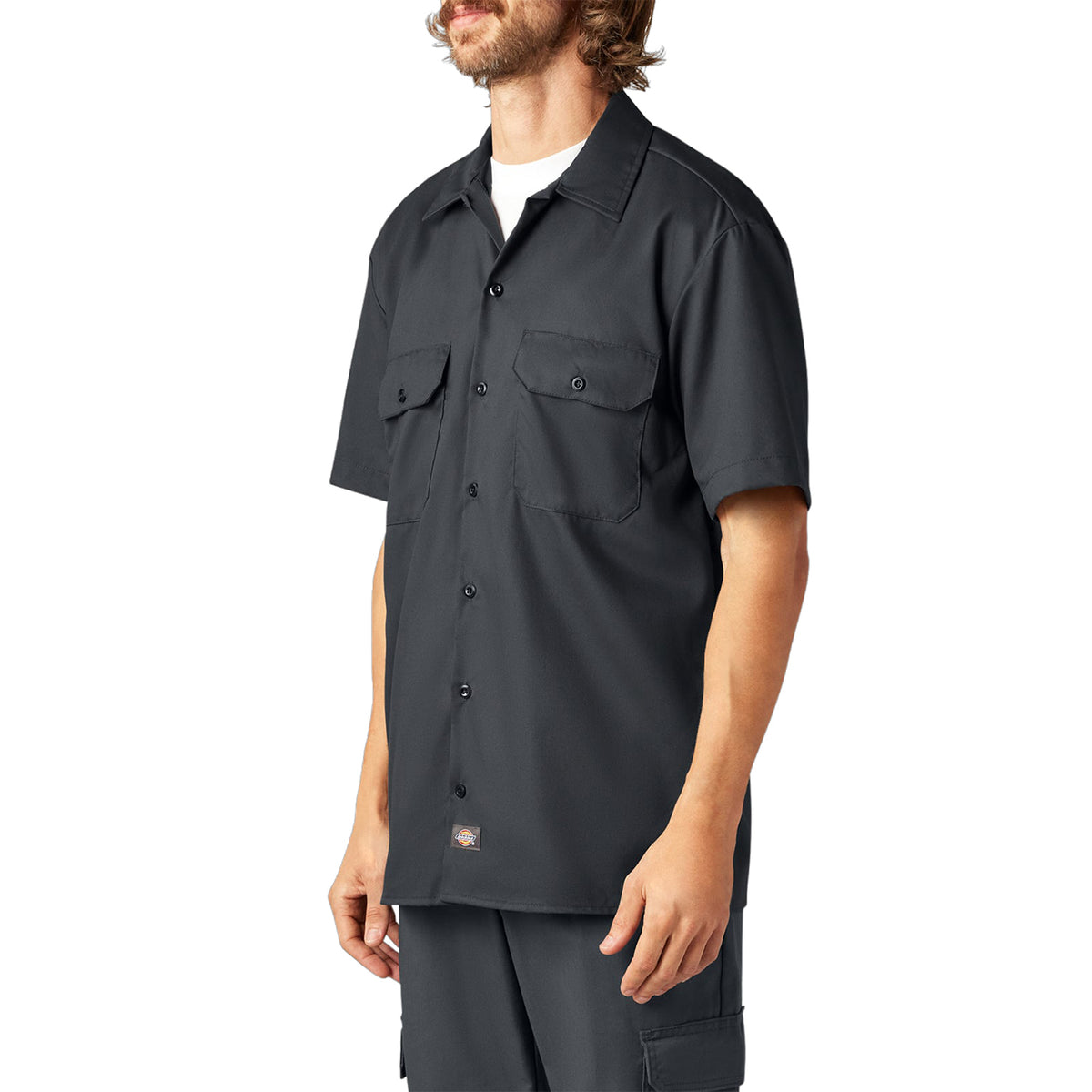 Dickies Men's FLEX Relaxed Fit Short Sleeve Work Shirt