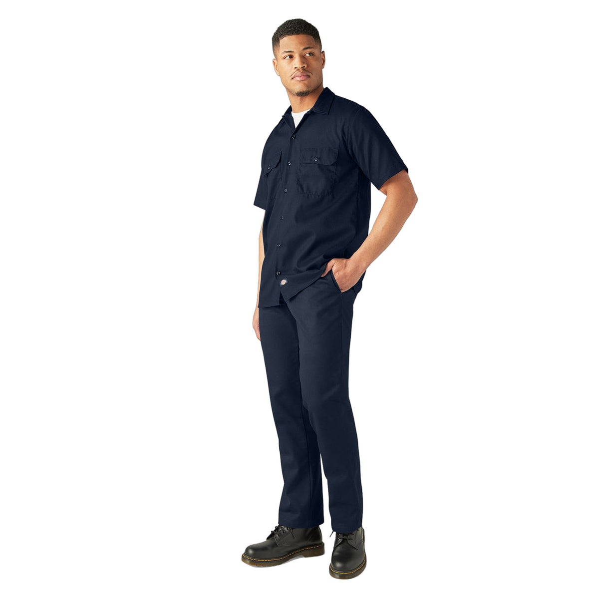Dickies Men's FLEX Relaxed Fit Short Sleeve Work Shirt