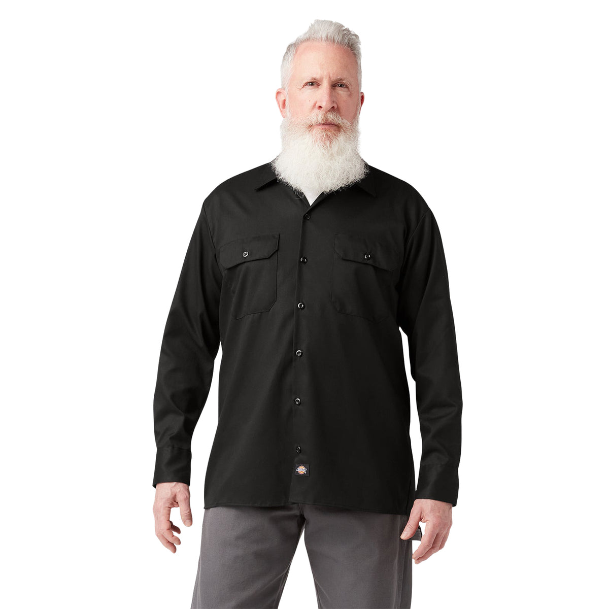 Dickies Men's FLEX Relaxed Fit Long Sleeve Work Shirt