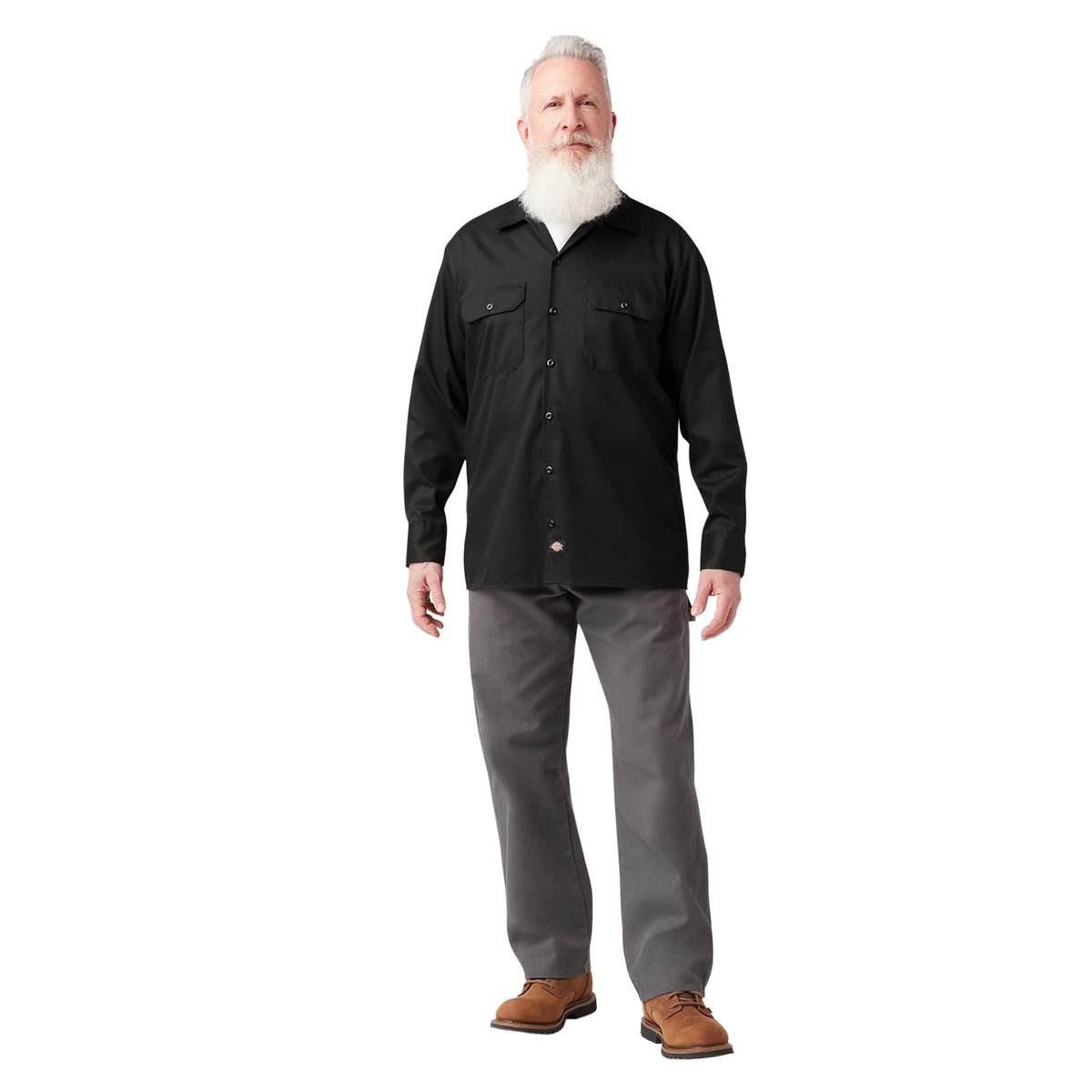 Dickies Men's FLEX Relaxed Fit Long Sleeve Work Shirt