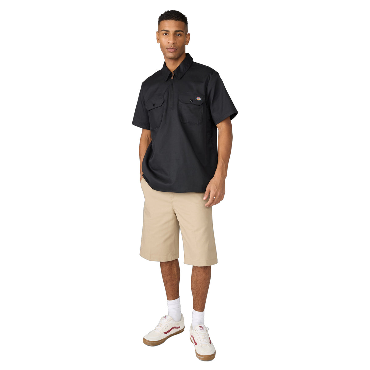 Dickies Men's 1/4 Zip Work Shirt