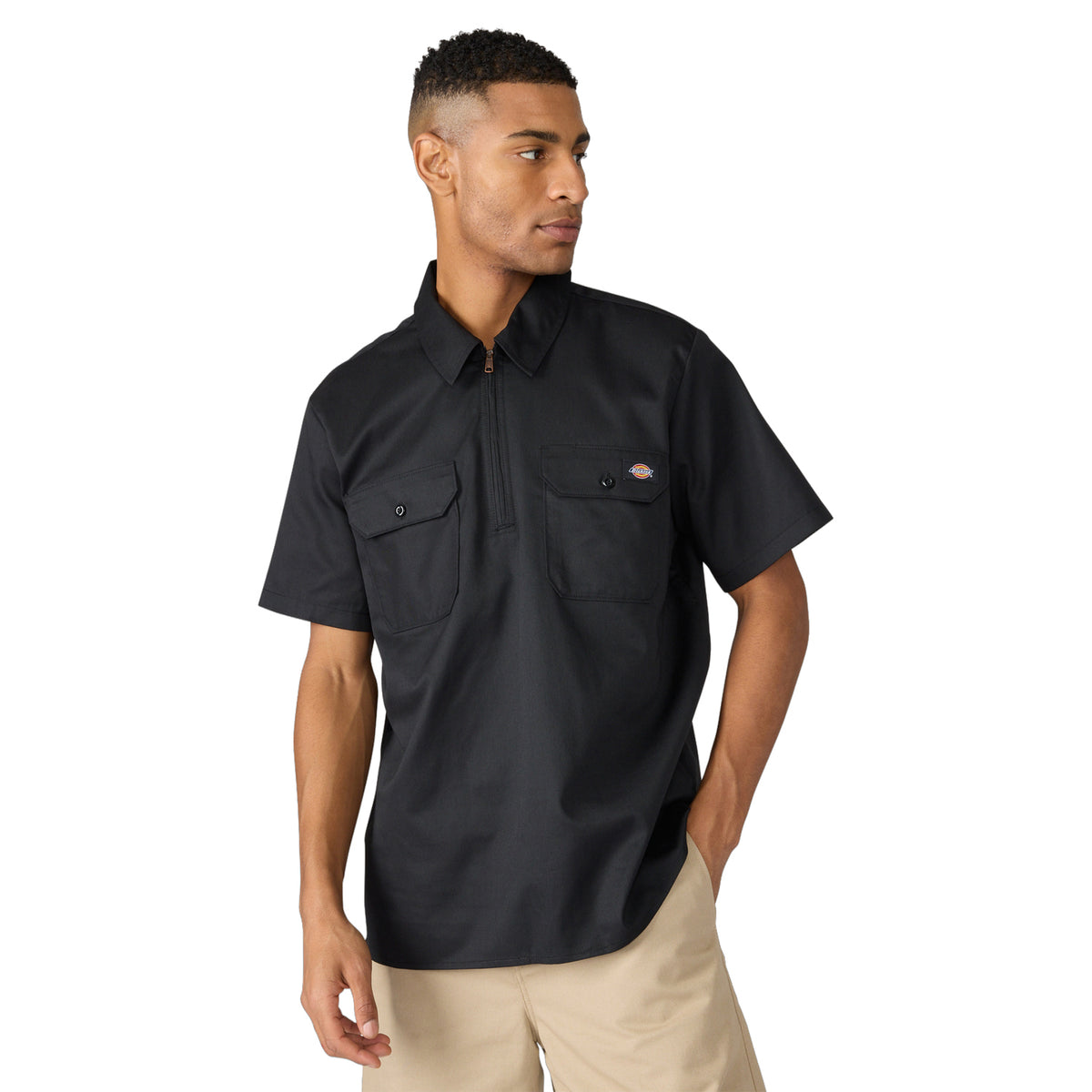 Dickies Men's 1/4 Zip Work Shirt