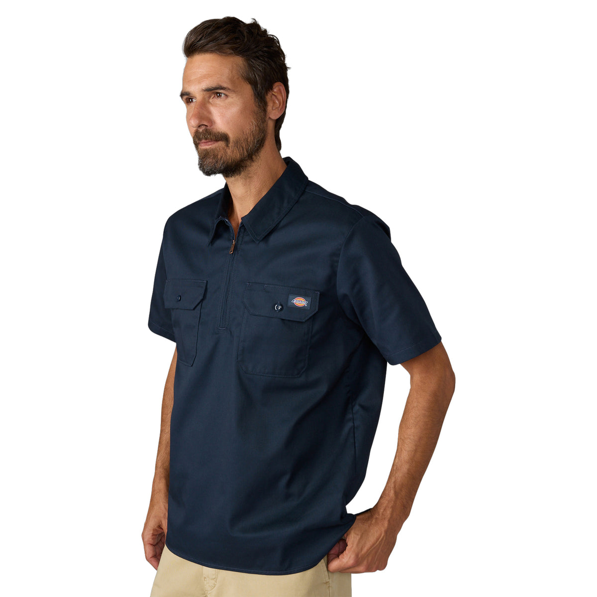 Dickies Men's 1/4 Zip Work Shirt