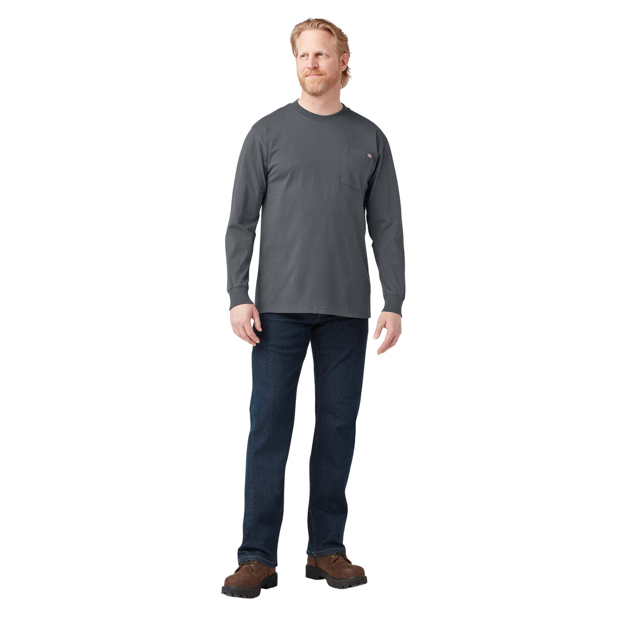 Dickies Men's Long Sleeve Heavyweight Pocket T-Shirt
