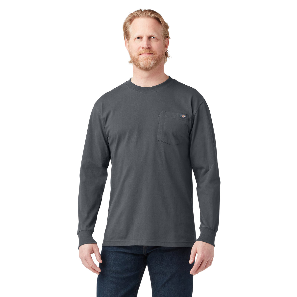 Dickies Men's Long Sleeve Heavyweight Pocket T-Shirt