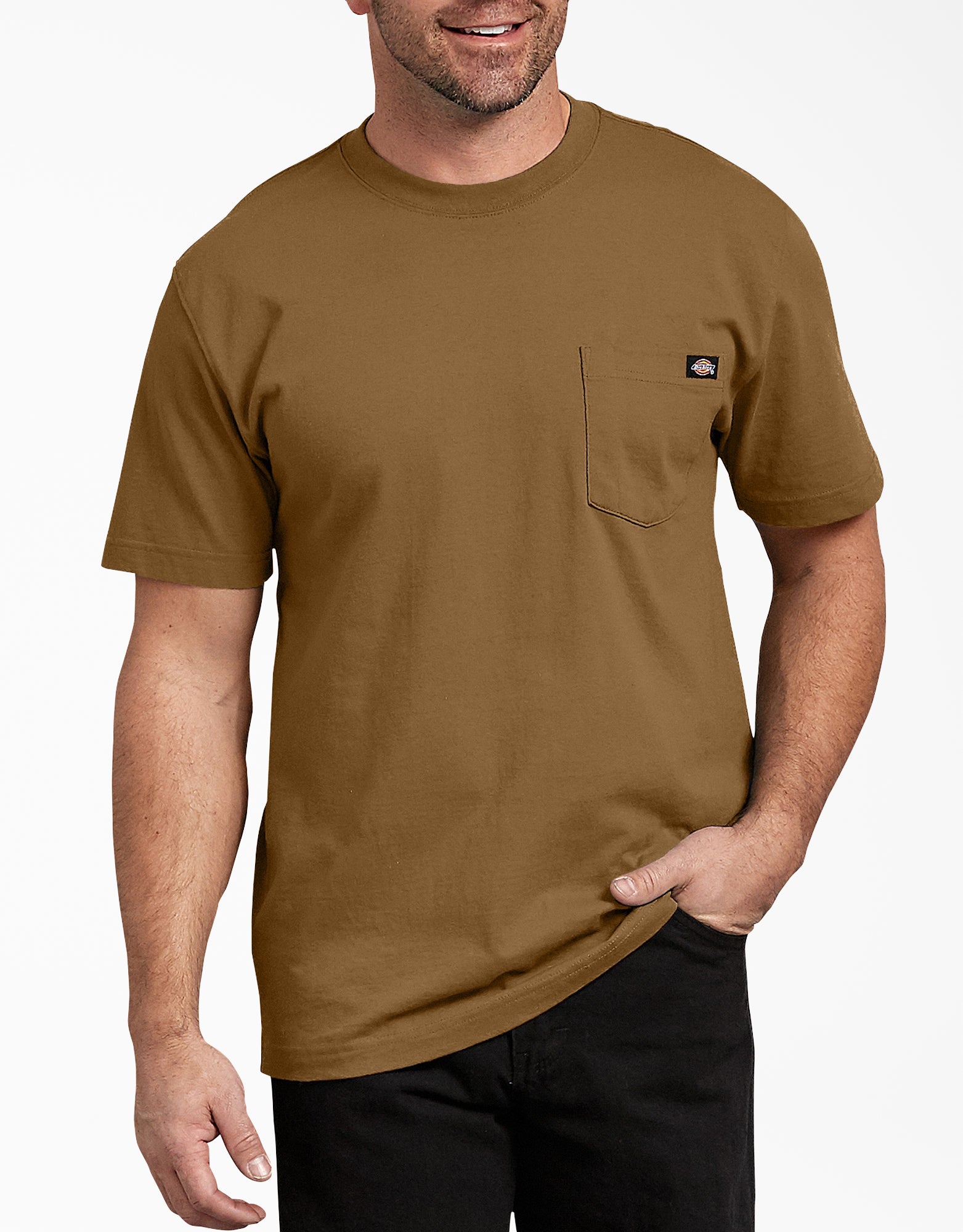 Dickies Men's Heavyweight Short Sleeve T-Shirt_Brown Duck - Work World - Workwear, Work Boots, Safety Gear