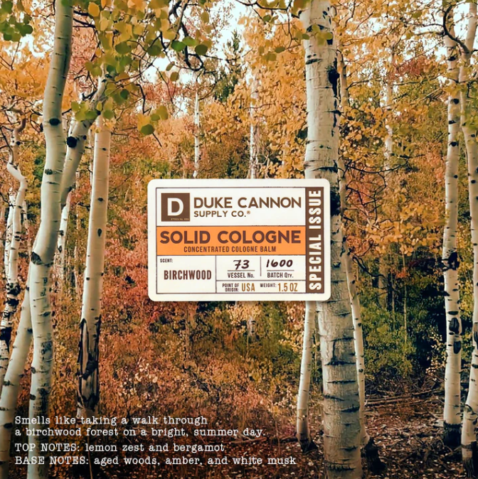 Duke Cannon Birchwood Solid Cologne - Work World - Workwear, Work Boots, Safety Gear