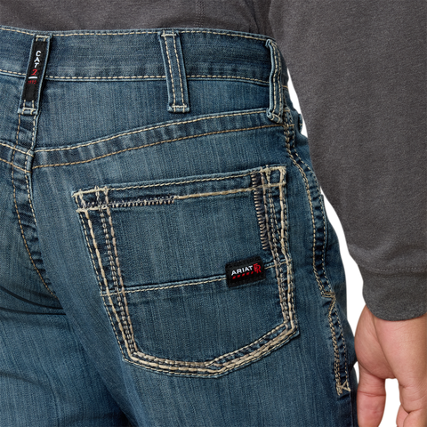Ariat Men's FR M4 Relaxed Stretch DuraLight Boundary Boot Cut Jean Pants Ariat