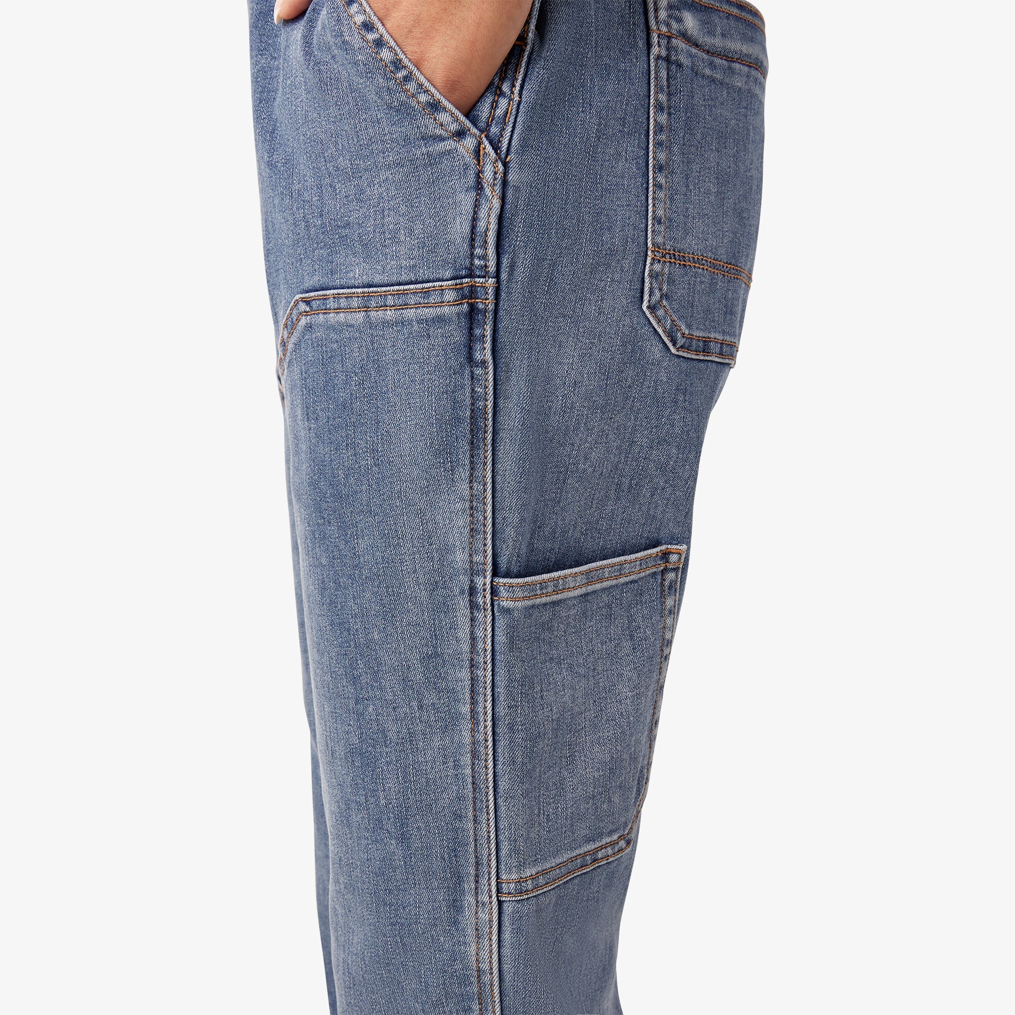 Dickies Denim Bib Overall voor dames, Gespoelde bruine eend, XL Dickies Denim Bib Overall voor dames, Gespoelde bruine eend, XL