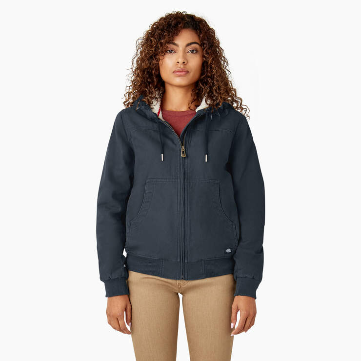 Dickies (W) Sherpa Lined Hooded Duck Bomber - Work World - Workwear, Work Boots, Safety Gear