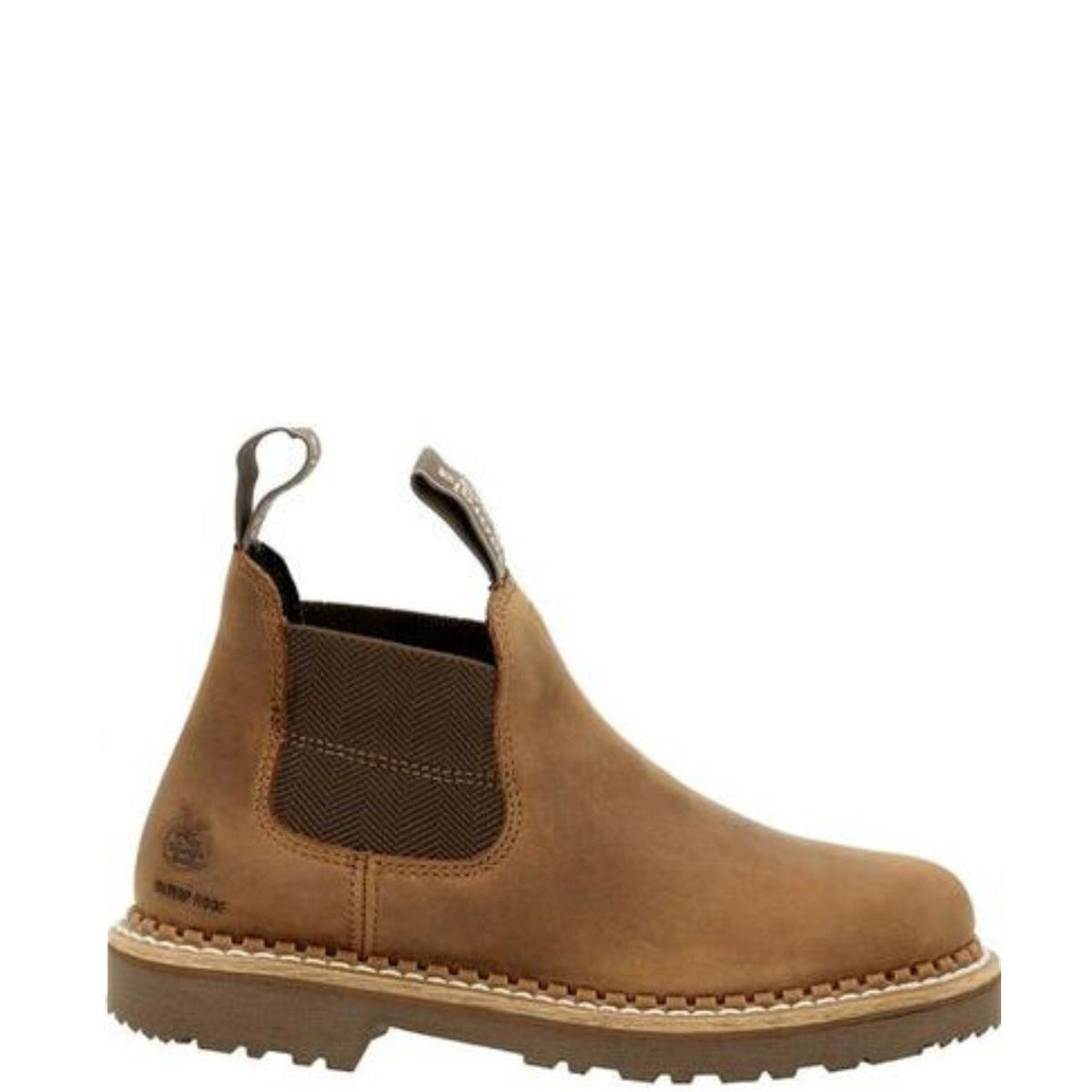Georgia Giant Women's REvAMP 5" Waterproof EH Soft Toe Chelsea Boot Slip-On Shoes & Clogs Georgia Boot Brown 10 M