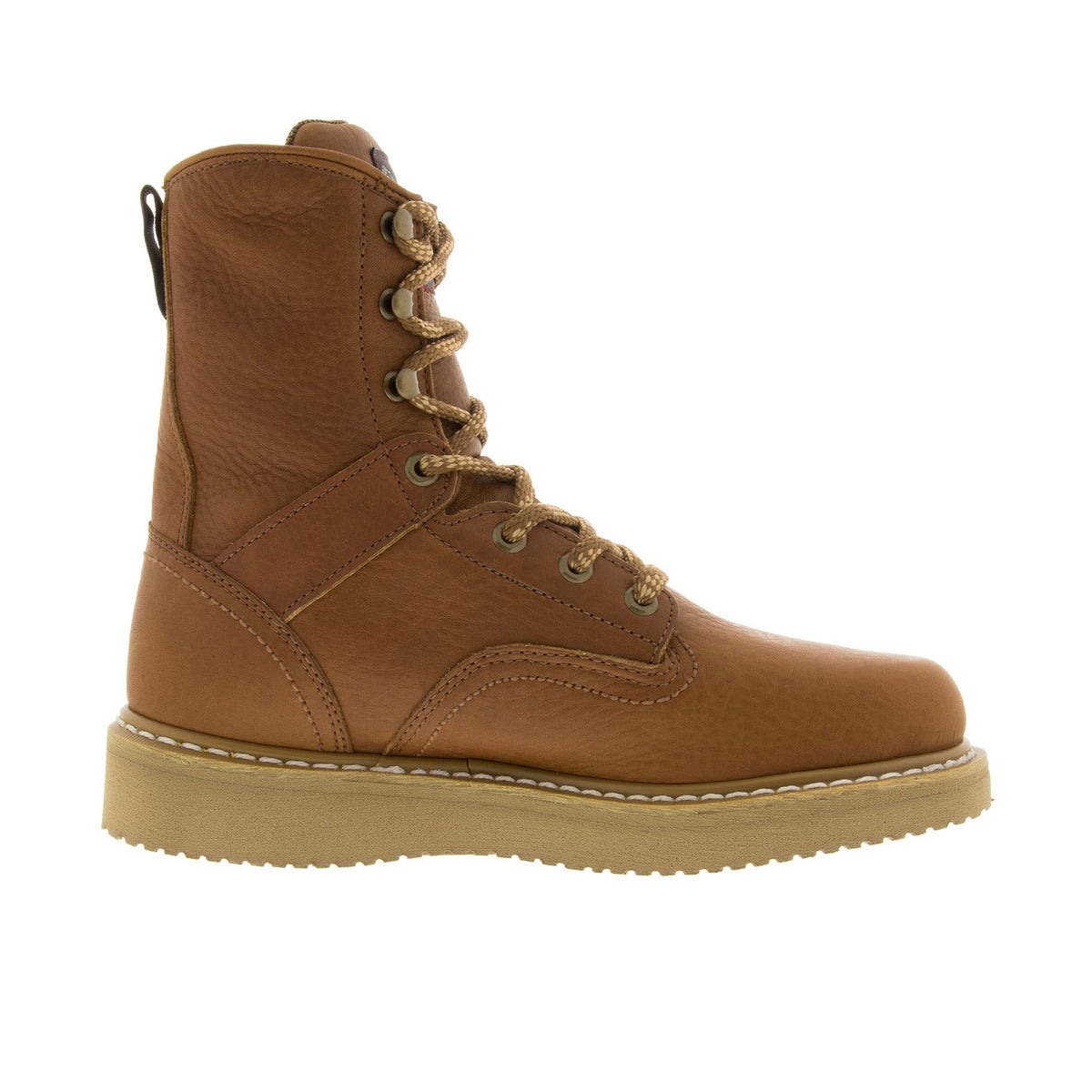 Georgia Boot Men's Wedge 8" Work Boot Work Boots Georgia Boot Barracuda Gold 10 M