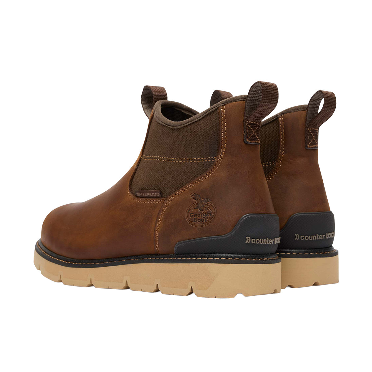 Georgia Boot Men's Carbon Flex Wedge Chelsea Carbon Toe Work Boot Work Boots Georgia Boot