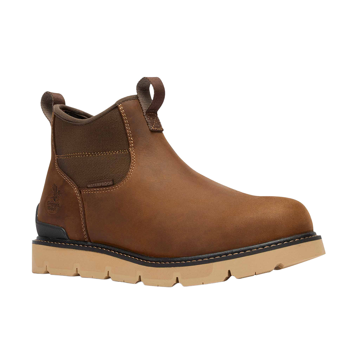 Georgia Boot Men's Carbon Flex Wedge Chelsea Carbon Toe Work Boot Work Boots Georgia Boot