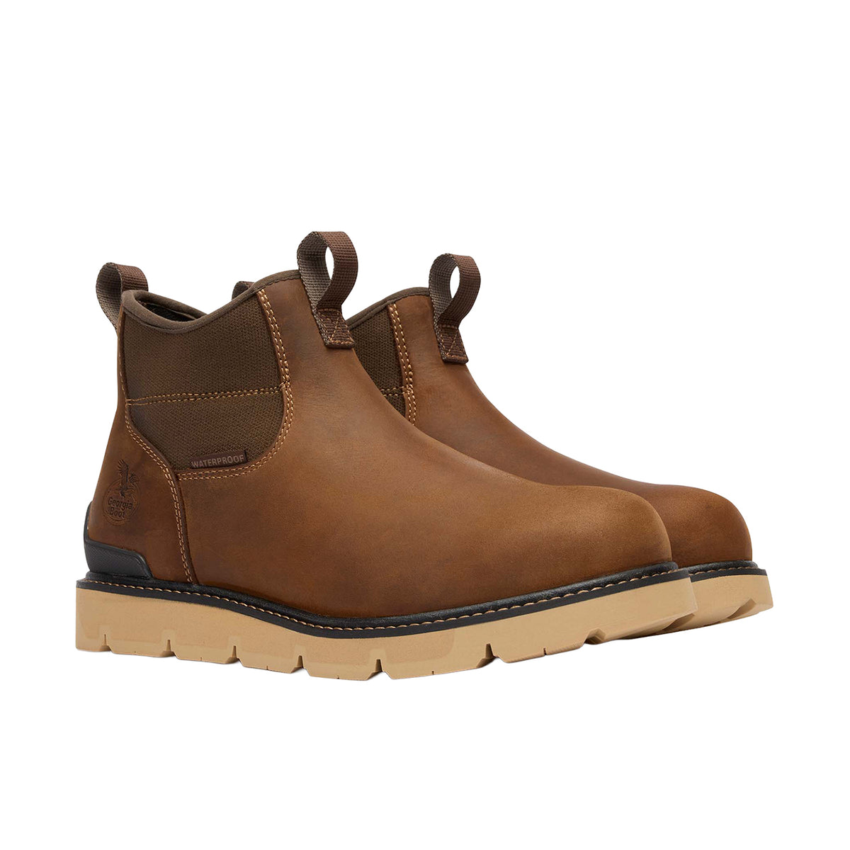 Georgia Boot Men's Carbon Flex Wedge Chelsea Carbon Toe Work Boot Work Boots Georgia Boot
