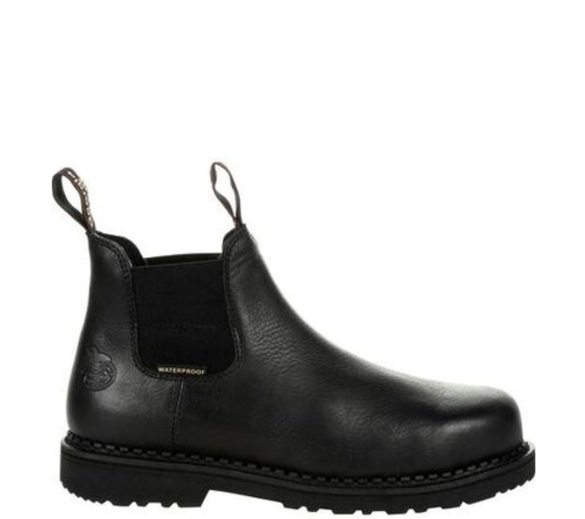 Georgia Giant Men's REvAMP 6" Waterproof EH Soft Toe Chelsea Boot Slip-On Shoes & Clogs Georgia Boot Black 10 M