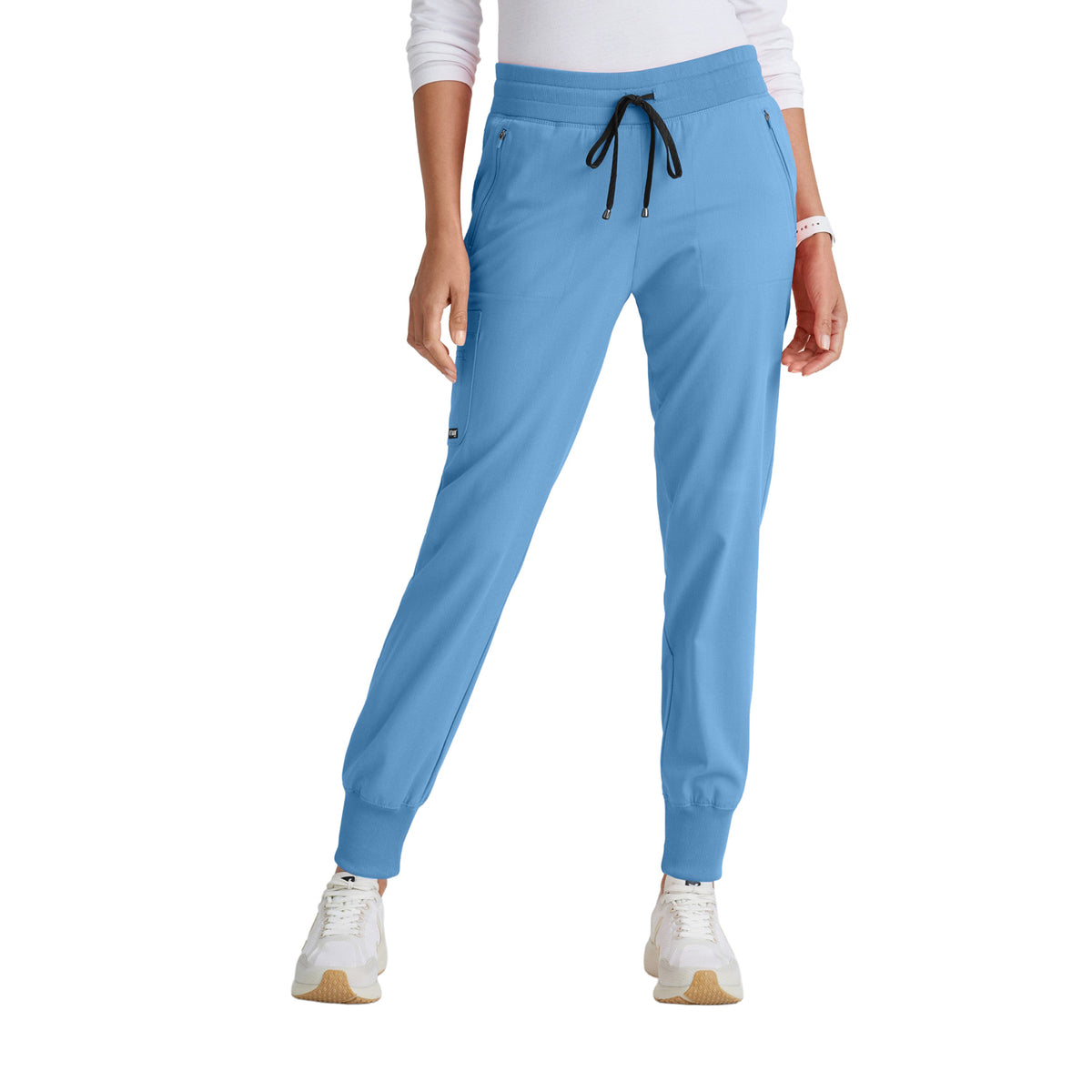 Grey's Anatomy Women's Eden 5 Pocket Scrub Jogger Pant Scrubs Grey's Anatomy Ciel Blue 2XL Petite