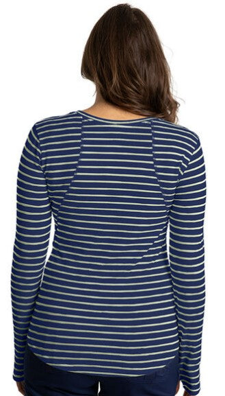 Healing Hands (W) Mackenzie Stripe L/S Tee - Work World - Workwear, Work Boots, Safety Gear