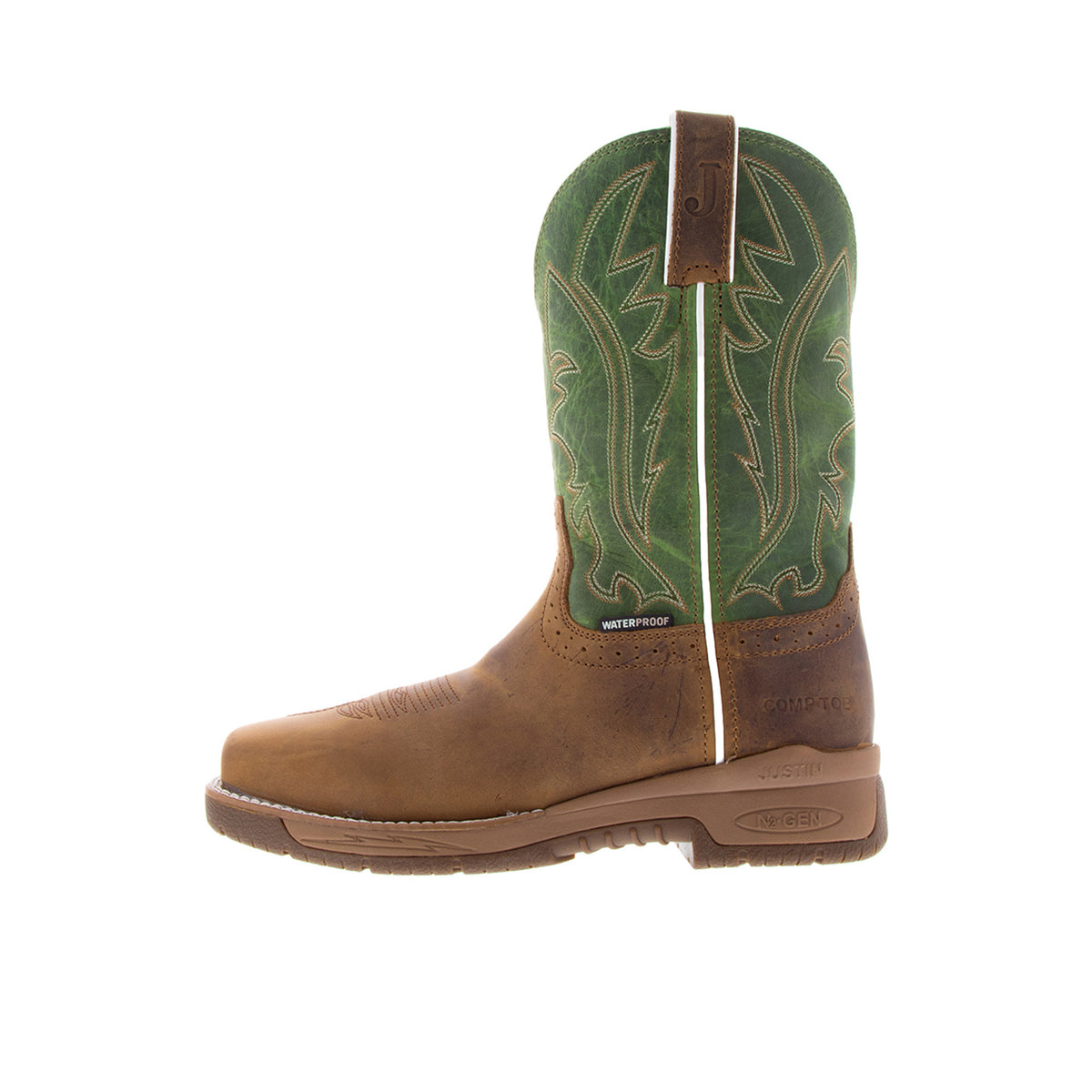 Justin Boots Men's Nitread 11" Waterproof Nano Comp Toe Work Boot Work Boots Justin Boots