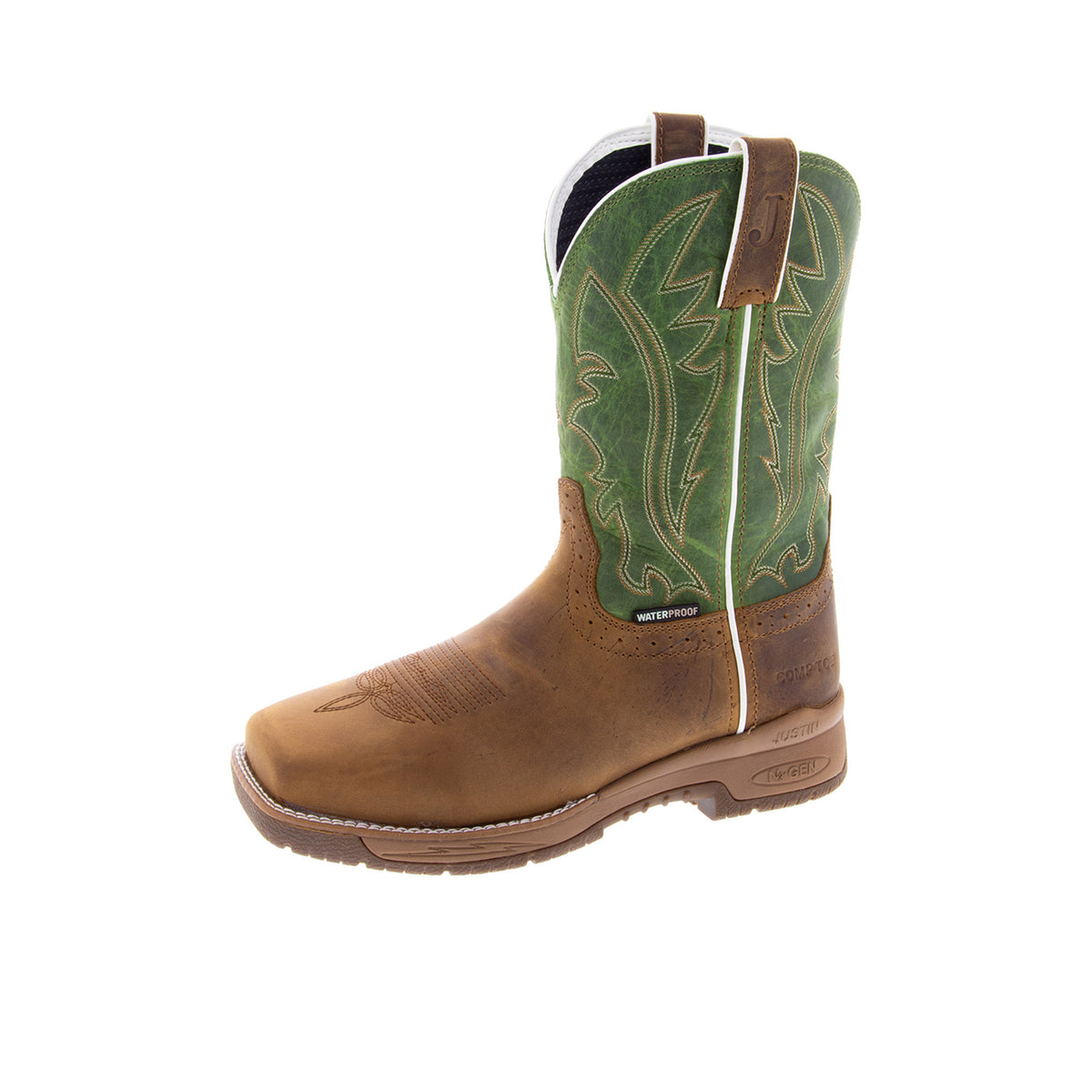 Justin Boots Men's Nitread 11" Waterproof Nano Comp Toe Work Boot Work Boots Justin Boots
